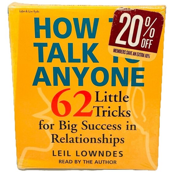 New Sealed - How To Talk To Anyone 62 Little Tricks Leil Lowndes 3 CDs - Picture 1 of 7